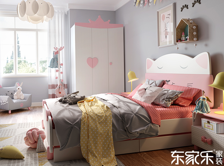 顏色、裝飾物符合兒童房主題